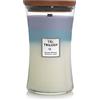 WoodWick Trilogy candela profumata a clessidra grande con Pluswick InnovationRifugio di pace