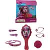 CARTOON Accessori per capelli Minnie Disney set per bambini da 8 pezzi spazzola clic clac elastici mollette