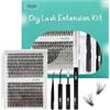 VEGCOO Kit Ciglia Extension, 320 Pezzi Ciglia Finte Ciuffetti, 30+40D Curl Cluster Lashes, Ciuffetti Ciglia Finte Naturali Kit per Ragazze e Donne Principianti (Mix 9-16 mm)
