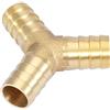 Hililand Connettore a spillo in ottone a 3 vie, T Raccordo per tubo flessibile per raccordi aria compressa Gas acqua 6/8/10/12/14 / 16mm(16mm 1pcs)