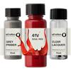 SD COLORS Soul Red 41V - Kit di riparazione con penna con vernice per ritocchi, 15 ML, con pennello, per graffi e scheggiature, codice colore 41V Soul Red (vernice + primer + lacca)