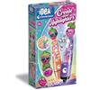 Clementoni Idea - Create Your Highlighters Fruit Splash, Kit Creativo Bambini 6+ Anni, Evidenziatori Personalizzabili con Decorazioni e Personaggi Fruit, 18395