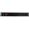 WP WPN-PDU-I05-08 Unità di distribuzione dell'energia (PDU) 1,5U Nero 8 Uscite AC - Unità di distribuzione dell'energia (PDU) (Basic, 1,5U, orizzontale/verticale, alluminio, nero, 8 uscite AC)