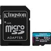 Kingston Canvas Go Plus microSDXC Scheda Di Memoria Gen4 200MB/s A2 U3 V30 512GB Adattatore Incluso-SDCG4/512GB