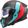 LS2, Casco Moto Integrale VECTOR II CARBON GRID Red Cyan, 3XL