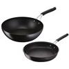 Lagostina Tempra Set Padella 26 cm + Wok 28 cm Nero