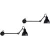 DCW éditions - Set di 2 Applique N° 204 L 40 cm Interruttore - Con interruttore Lampes Gras - Nero - Acciaio - Designer Bernard-Albin Gras