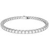 Swarovski Braccialetto Matrix Tennis, Taglio Round, Bianco, Placcato rodio