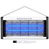 Generico Lampada Antizanzare Elettrica 8W LED UV, Ammazza Zanzare e Antimosche con Pennello Integrato, Zanzariera Elettrica Silenziosa, Copertura fino a 40 m²