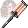 BESTOPE PRO Piastra Onde per Capelli - BESTOPE PRO Ferro Arricciacapelli 3 Tubi Piastra Capelli Onde Ceramica Calore Rapido Ferro per Capelli Onde per Capelli Lunghi e Corti