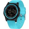 Forrader Orologio sportivo digitale da uomo, impermeabile, militare, con cronometro, retroilluminazione a LED, sveglia, conto alla rovescia, data, Rosso, Classico