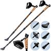 SPORTANA® Bastoni da Trekking Telescopici 68-135cm Racchette Nordic Walking Bacchette da Camminata Escursione Montagna