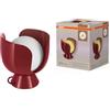 OSRAM Lampada da tavolo Decor Corolle E14, metallo e vetro, cavo tessile, lampadine sostituibili, stile retrò, rosso