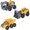 Dickie Toys - Veicoli da cantiere Volvo a partire dai 3 anni (3 pezzi) - Set da costruzione con 3 auto giocattolo (escavatore, pale gommate, camion ribaltabili) per bambini, 16 cm, auto con ruota