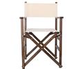 Mueblear Sedia regista in legno di noce con tela di colore ecru