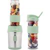 H.Koenig Mini frullatore SMOO18 Smoothie Maker, 570mL, 300W, 4 lame in acciaio inox, senza BPA, 2 bottiglie portatili da viaggio, frullati e frappé, Verde pastello