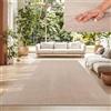 TT Home Tappeto Salotto Pelo Corto Monocolore Design Moderno Lavabile, Colore: Beige, Dimensione:140x200 cm