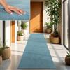 TT Home Tappeto Salotto Pelo Corto Monocolore Design Moderno Lavabile, Colore: Blu Chiaro Turchese, Dimensione:60x100 cm