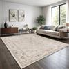 TT Home Tappeto Boho Vintage Soggiorno Pelo Corto Design Retro Antiscivolo Facile Manutenzione Moderno Sala Da Pranzo Ingresso Lavabile, Colore:Beige 4, Dimensione:80x150 cm