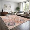 TT Home Tappeto Boho Vintage Soggiorno Pelo Corto Design Retro Antiscivolo Facile Manutenzione Moderno Sala Da Pranzo Ingresso Lavabile, Colore:Multicolore, Dimensione:200x280 cm