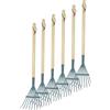 small foot Rastrelli, set da 6, blu, in legno e metallo, attrezzi da giardinaggio adatti a bambini dai 3 anni, Colore, 12543