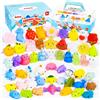 Mulyng Giocattoli Squishy Mochi Mulyng, Giocattoli Squishies Carini per Bambini, Bomboniere, Regalo di Natale/Compleanno/Pasqua, Regalini, Premi per Aule con Scatola di Stoccaggio,Non Duplicati (80 Pack)