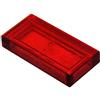 LEGO Parti e pezzi: Piastrella rosso trasparente 1x2 x50
