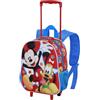Disney Topolino Star-Zainetto 3D con Ruote Piccolo, Multicolore, 26 x 34 cm, Capacità 7 L