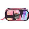 Mitama Astuccio Scuola Zipack, Fucsia, Portapenne Triplo Scomparto Completo Di Accessori di Cancelleria, Accessori Zaino, Scuola Media e Superiore, Ragazzo e Ragazza