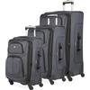 SwissGear Sion Softside Expandable Luggage, Dark Grey, 3-Piece Set (21/25/29)