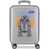 Star Wars Joumma Galaxy Valigia da Cabina Argento 38x55x20 cm Rigido ABS Lucchetto a Combinazione Laterale 35L 2.5kg 4 Doppie Ruote Bagaglio a Mano