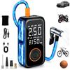 Dictien Compressore Aria Portatile Auto, 8000mAh Mini Compressore Portatile,150PSI Pompa Bici Elettrica con Schermo LCD Digitale e Torcia LED, Gonfiatore Pompa Elettrica per Bicicletta, Auto, Moto, Palloni