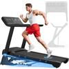 Cowmew Tapis roulant per casa, tapis roulant pieghevole da 7CV con pendenza del 20%, 1 km/h - 20 km/h, compatibile con app, display LCD, sensore di frequenza cardiaca, capacità di carico 200 kg