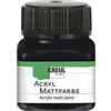 KREUL 75220 - Vernice acrilica opaca, nera in barattolo da 20 ml, vernice a base d'acqua dalla copertura cremosa, ad asciugatura rapida, adatta a molte superfici diverse.