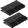 KADAX Mollette da bucato, mollette in plastica resistente, mollette colorate per calzini resistenti al vento, per interni ed esterni (20 pezzi/nero v2)