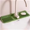 Odot Tappetino per Rubinetto Cucina Bagno in Silicone Tappetino per Lavello Paraspruzzi Lavello Cucina Ad Asciugatura Rapida Tappetino Multiuso per Lavello e Proteggi Lavandino (Verde,45x14x2,1 cm)