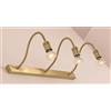 Illuminando FRIDA APPLIQUE 3 LUCI IN METALLO BRUNITO CON BRACCI FLESSIBILI E LAMPADINE GU10 LED 5,5W INCLUSE