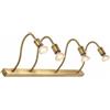 Illuminando FRIDA LAMPADA DA PARETE 4 LUCI IN METALLO BRUNITO CON BRACCI FLESSIBILI E LAMPADINE GU10 LED 5,5W INCLUSE