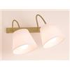 Illuminando FRIDA SOFT APPLIQUE 2 LUCI CON PARALUMI E BRACCI FLESSIBILI METALLO BRUNITO LAMPADINE ATTACCO E27
