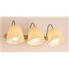 Illuminando FRIDA SOFT LAMPADA 3 LUCI CON PARALUMI E BRACCI FLESSIBILI METALLO BRUNITO LAMPADINE ATTACCO E27