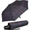Knirps Ombrello tascabile Slim Duomatic, Stars Black, 90 cm, Ombrello tascabile automatico