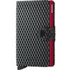 SECRID Portafoglio Miniwallte Cubic Mcu-Secrid In pelle effetto 3D Nero Black/Red Profondità 2.1 cm Lunghezza 6.5 cm Altezza 10.2 cm Pelle