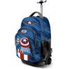 Marvel Captain America Gears-Zaino Trolley GTS FAN, Blu, 32 x 47 cm, Capacità 39 L