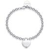 S'Agapõ Bracciale Donna in Acciaio e Cristalli con Simbolo Cuore | Collezione Be My Always - SBM79