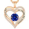 CDE Collana Donna Cuore Regalo Gioielli Donna Pendente Argento 925 Placcata Oro con Pietra di Nascita per Festa Della Mamma Compleanno San Valentino per Lei Mamma Fidanzata Moglie con 5A Cubic Zirconie