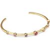 SINGULARU - Bracciale Rainbow Bubbles. Ottone con Placcatura in oro 18 kt e Zirconia. Gioielli da donna.