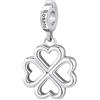 Rosato Charm Donna In Argento Con Simbolo Quadrifoglio | Collezione Storie - RZ007R