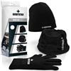 DERBYSTAR set invernale in pile cappello+guanti+scaldacollo nero 7