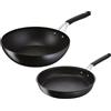 Lagostina Padella da 26 cm + wok da 28 cm, nero Lagostina 012165600102