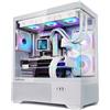 Zalman Chronix ATX Mid-Tower Gaming PC Case, include 3 x ventole ARGB, USB Type-C, 360 mm Top & 240 mm Side Radiator Support, Vetro Temperato Panoramico, Gestione Cavi, Telaio Computer Desktop, Bianco
